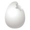 Open broken egg icon cartoon vector. Chicken eggshell
