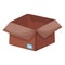 Open cardboard box carton cargo element icon