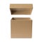 Open carton cardboard paper box brown colour isolated on white background, Clipping path included