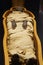 Open casket of Egyptian mummy