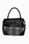 Open casual feminine handbag with a snake pattern