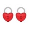 Open and close heart lock.
