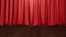 Open and close luxure red silk, curtain decoration design. Curtains theater stage. Red Stage Curtain for theater or