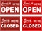 Open Close Signs (Vector)