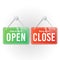 Open and close store sign template vector