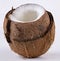 Open coconut in detail