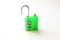 Open Combination Padlock, isolated