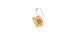 Open Combination Padlock on White Background