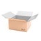 Open corrugated carton box. 3d rendering illustration isolated