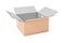 Open corrugated carton box. 3d rendering illustration isolated