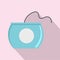 Open dental floss box icon, flat style