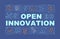 Open digital innovation word concepts banner