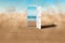 Open door with access to the beach from desert. Travel concept