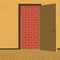 Open door bricked exit