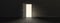 Open door with bright light behind in dark room