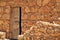 Open door in building of ruins at Masada