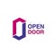 Open Door icon for house repair company emblem