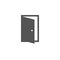 Open door icon in trendy flat style. Symbol for website design,