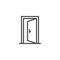 Open door outline icon