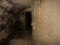 The open door to the abandoned bunker of the fortress, Helsinki, Finland