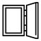 Open door to yourself icon, outline style