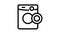 Open door wash machine icon animation