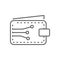Open Electronic Digital Wallet Thin Line Symbol Icon Design