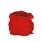 Open empty sack Santa Claus. Red big bag for gifts.