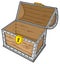 Open empty treasure chest