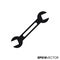 Open-end wrench vector glyph icon