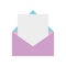 Open envelope letter message courier