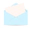 Open envelope with letter vector icon - EPS 10