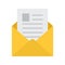 Open envelope. Mail icon. Read message. Vector