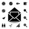 open envelope mail with a letter icon. Simple glyph vector element of web, minimalistic icons set for UI and UX, website or mobile