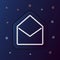 Open envelope nolan button icon. Simple thin line, outline vector of web icons for ui and ux, website or mobile application