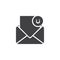 Open envelope and smile emoji vector icon