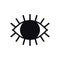 Open eye line icon on white background. Look, see, sight, view sign and symbol. Vector linear graphic element. Optical
