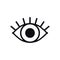 Open eye line icon on white background. Look, see, sight, view sign and symbol. Vector linear graphic element. Optical