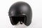 Open face old school motorcycle helmet black vintage for retro motorbike
