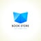 Open facet blue book logo
