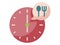 Open fasting ramadan time single isolated icon with flat style