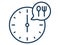 Open fasting ramadan time single isolated icon with outline style