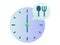 Open fasting ramadan time single isolated icon with smooth style