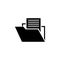 Open File Folder, Document Vector Icon