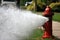 Open Fire Hydrant Gushing High Pressure Water