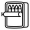 Open fish can icon, outline style