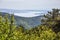 Open foggy view over Krk island in Croatia