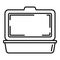 Open food container icon, outline style