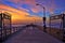 Open gates at the Ocean Beach Pier, San Diego, California