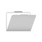 Open gray tabbed file folder with white paper sheet inside  mock-up